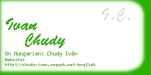 ivan chudy business card